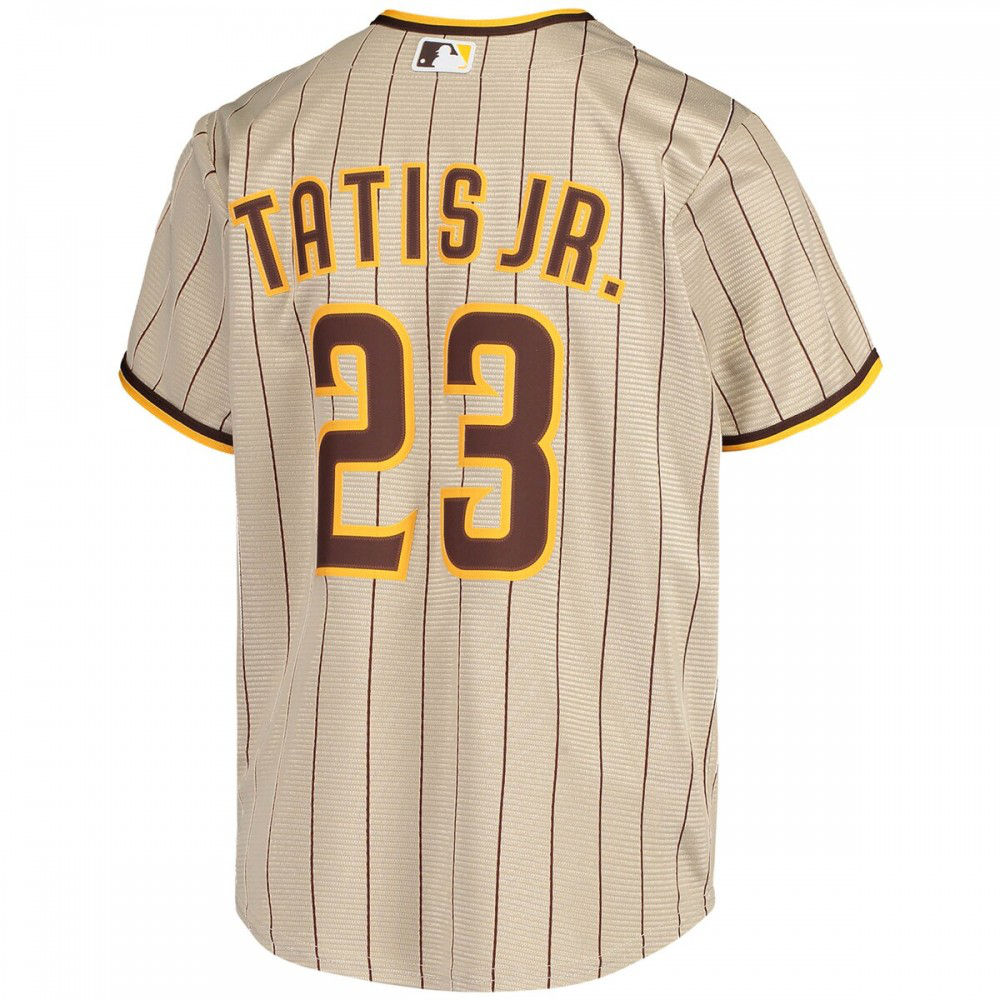 Fernando Tatis Jr. San Diego Padres Youth Alternate Replica Player Jersey - Tan-Pro Kit Vault | Brand New 26/27 Sports Jerseys